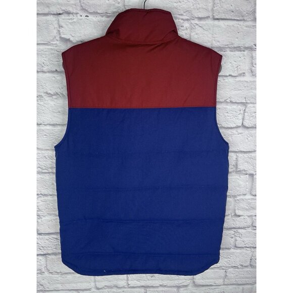 PATAGONIA Men's Navy Red Reversible Bivy Down Vest - Picture 4 of 7